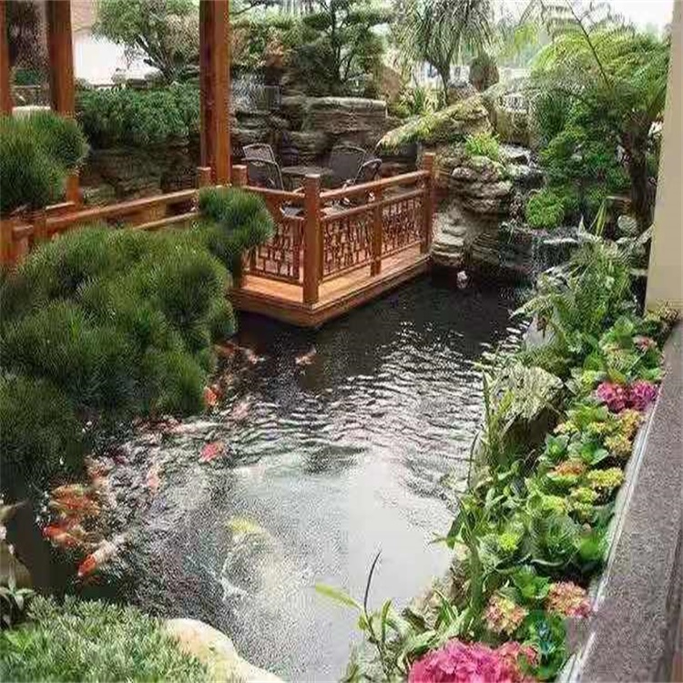 文峰别墅庭院景观设计鱼池